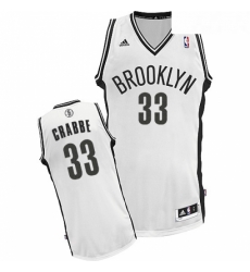 Youth Adidas Brooklyn Nets 33 Allen Crabbe Swingman White Home NBA Jersey 