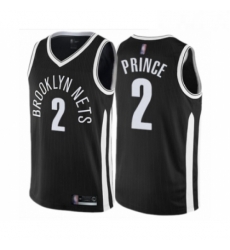 Youth Brooklyn Nets 2 Taurean Prince Swingman Black Basketball Jersey City Edition 