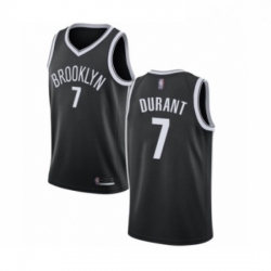 Youth Brooklyn Nets 7 Kevin Durant Authentic Black Basketball Jersey Icon Edition 