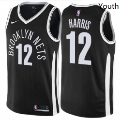 Youth Nike Brooklyn Nets 12 Joe Harris Swingman Black NBA Jersey City Edition 