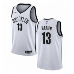 Youth Nike Brooklyn Nets 13 Shabazz Napier Swingman White NBA Jersey Association Edition 