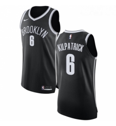 Youth Nike Brooklyn Nets 6 Sean Kilpatrick Authentic Black Road NBA Jersey Icon Edition