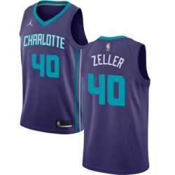 Womens Nike Jordan Charlotte Hornets 40 Cody Zeller Authentic Purple NBA Jersey Statement Edition