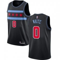 Bulls  0 Coby White Black Basketball Swingman City Edition 2018 19 Jersey