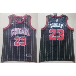 Bulls 23 Michael Jordan Black Nike Swingman Jersey