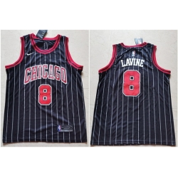 Bulls 8 Zach Lavine Black Nike Swingman Jersey