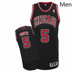 Mens Adidas Chicago Bulls 5 Bobby Portis Authentic Black Alternate NBA Jersey 