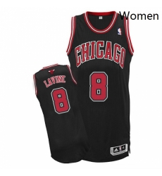 Womens Adidas Chicago Bulls 8 Zach LaVine Authentic Black Alternate NBA Jersey