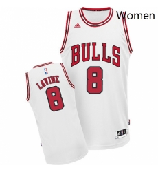 Womens Adidas Chicago Bulls 8 Zach LaVine Swingman White Home NBA Jersey