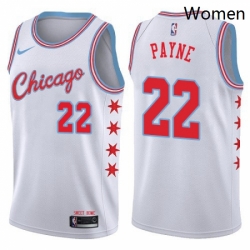 Womens Nike Chicago Bulls 22 Cameron Payne Swingman White NBA Jersey City Edition