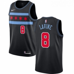 Womens Nike Chicago Bulls 8 Zach LaVine Swingman Black NBA Jersey City Edition