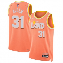 Men Cleveland Cavaliers 31 Jarrett Allen Orange 2025 26 City Edition Stitched Jersey
