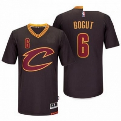 Mens Cleveland Cavaliers 6 Andrew Bogut adidas Black Player Swingman Sleeved Jersey 