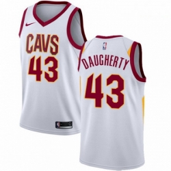 Mens Nike Cleveland Cavaliers 43 Brad Daugherty Swingman White Home NBA Jersey Association Edition