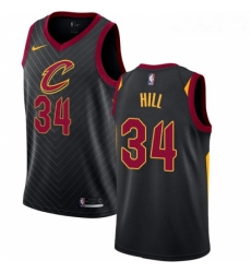 Womens Nike Cleveland Cavaliers 34 Tyrone Hill Swingman Black Alternate NBA Jersey Statement Edition