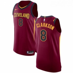 Youth Nike Cleveland Cavaliers 8 Jordan Clarkson Authentic Maroon NBA Jersey Icon Edition 