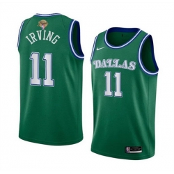 Men Dallas Mavericks 11 Kyrie Irving Green 2024 Finals Classic Edition Stitched Basketball Jersey