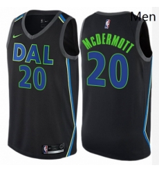 Mens Nike Dallas Mavericks 20 Doug McDermott Authentic Black NBA Jersey City Edition 