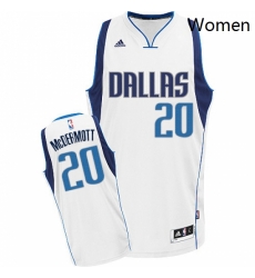 Womens Adidas Dallas Mavericks 20 Doug McDermott Swingman White Home NBA Jersey 