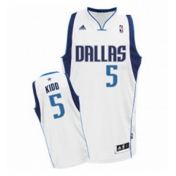 Youth Adidas Dallas Mavericks 5 Jason Kidd Swingman White Home NBA Jersey