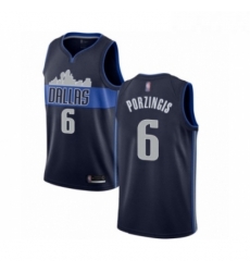 Youth Dallas Mavericks 6 Kristaps Porzingis Swingman Navy Blue Basketball Jersey Statement Edition 