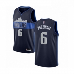 Youth Dallas Mavericks 6 Kristaps Porzingis Swingman Navy Blue Basketball Jersey Statement Edition 