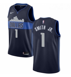 Youth Nike Dallas Mavericks 1 Dennis Smith Jr Authentic Navy Blue NBA Jersey Statement Edition