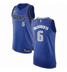 Youth Nike Dallas Mavericks 6 Josh McRoberts Authentic Royal Blue Road NBA Jersey Icon Edition 