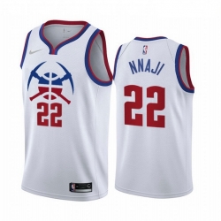 Men Denver Nuggets 22 Zeke Nnaji White NBA Swingman 2020 21 Earned Edition Jersey