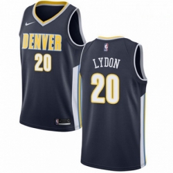 Mens Nike Denver Nuggets 20 Tyler Lydon Swingman Navy Blue Road NBA Jersey Icon Edition 