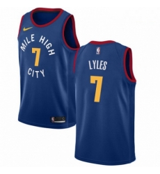 Mens Nike Denver Nuggets 7 Trey Lyles Swingman Light Blue Alternate NBA Jersey Statement Edition 