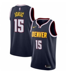 Women Nike Nikola Jokic Navy Denver Nuggets #15 Swingman Jersey Icon Edition