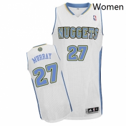 Womens Adidas Denver Nuggets 27 Jamal Murray Authentic White Home NBA Jersey
