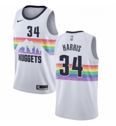 Womens Nike Denver Nuggets 34 Devin Harris Swingman White NBA Jersey City Edition 