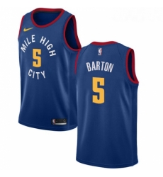 Womens Nike Denver Nuggets 5 Will Barton Swingman Light Blue Alternate NBA Jersey Statement Edition