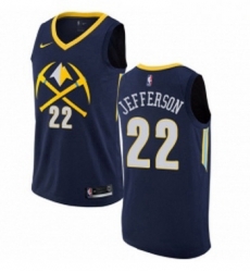 Youth Nike Denver Nuggets 22 Richard Jefferson Swingman Navy Blue NBA Jersey City Edition 