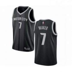 Mens Detroit Pistons 7 Thon Maker Authentic Black Basketball Jersey City Edition 