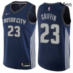 Mens Nike Detroit Pistons 23 Blake Griffin Swingman Navy Blue NBA Jersey City Edition 