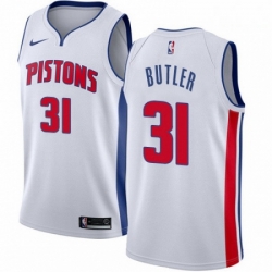 Mens Nike Detroit Pistons 31 Caron Butler Swingman White Home NBA Jersey Association Edition