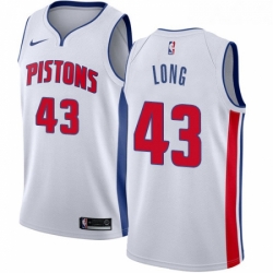 Womens Nike Detroit Pistons 43 Grant Long Authentic White Home NBA Jersey Association Edition