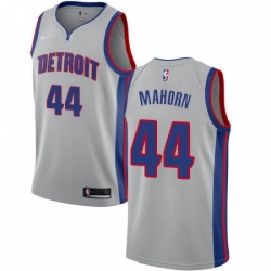 Womens Nike Detroit Pistons 44 Rick Mahorn Authentic Silver NBA Jersey Statement Edition