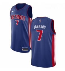 Womens Nike Detroit Pistons 7 Stanley Johnson Authentic Royal Blue Road NBA Jersey Icon Edition