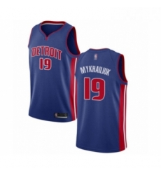 Youth Detroit Pistons 19 Sviatoslav Mykhailiuk Swingman Royal Blue Basketball Jersey Icon Edition 