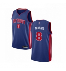 Youth Detroit Pistons 8 Markieff Morris Swingman Royal Blue Basketball Jersey Icon Edition 