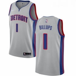 Youth Nike Detroit Pistons 1 Chauncey Billups Authentic Silver NBA Jersey Statement Edition