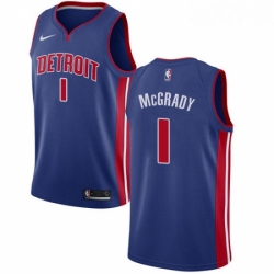 Youth Nike Detroit Pistons 1 Tracy McGrady Swingman Royal Blue Road NBA Jersey Icon Edition