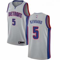 Youth Nike Detroit Pistons 5 Luke Kennard Swingman Silver NBA Jersey Statement Edition 