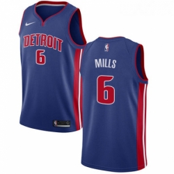 Youth Nike Detroit Pistons 6 Terry Mills Swingman Royal Blue Road NBA Jersey Icon Edition