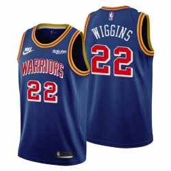 Men Golden State Warriors 22 Andrew Wiggins Men Nike Releases Classic Edition NBA 75th Anniversary Jersey Blue