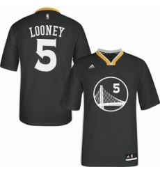 Mens Adidas Golden State Warriors 5 Kevon Looney Authentic Black Alternate NBA Jersey